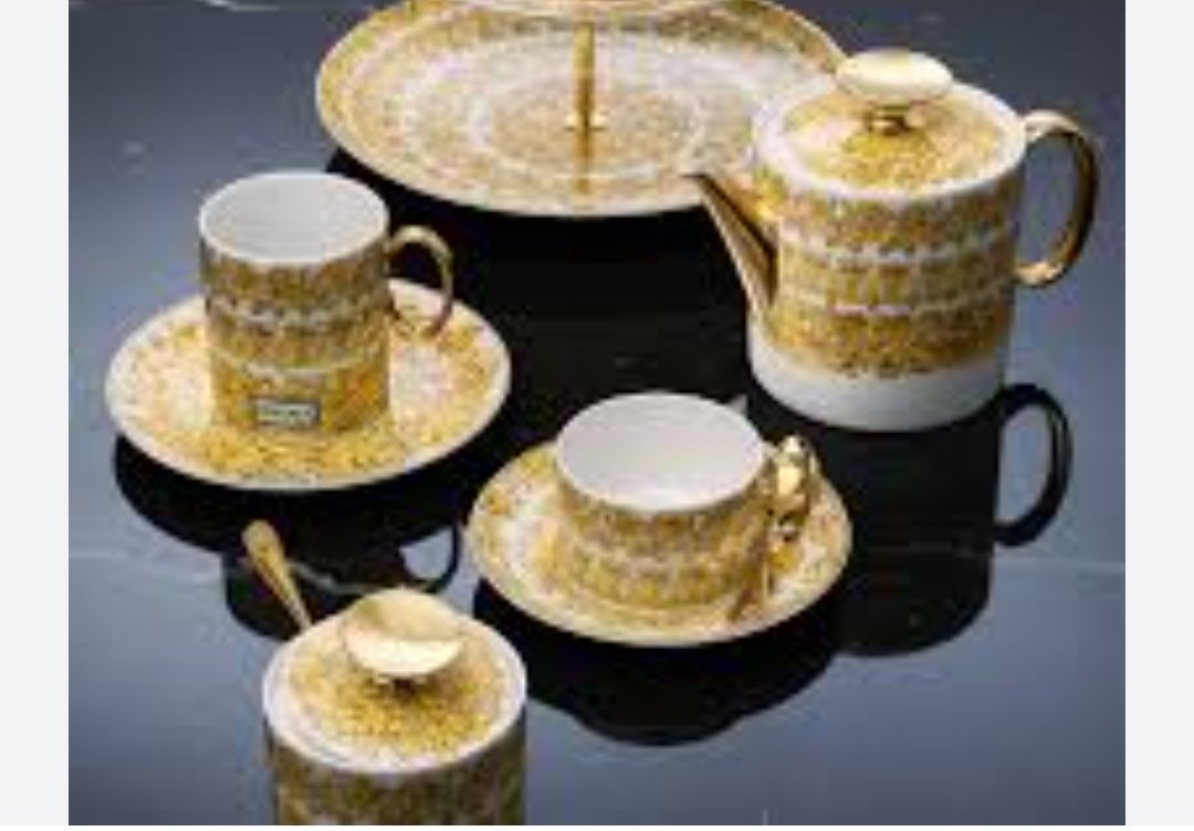 Versace medusa rhapsody tea 6 cups & saucers - Versace Vase | Aleppo Gift UAE